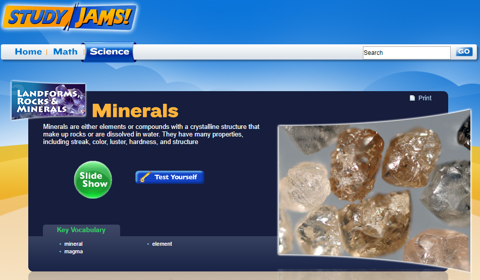 Study Jams! Minerals Interactive