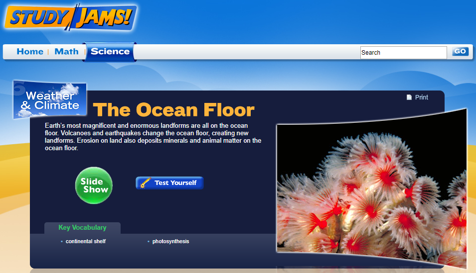 Study Jams! The Ocean Floor Interactive