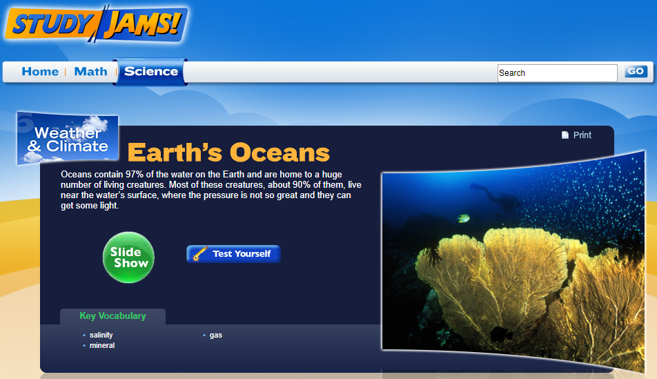 Study Jams! Earth's Oceans Interactive