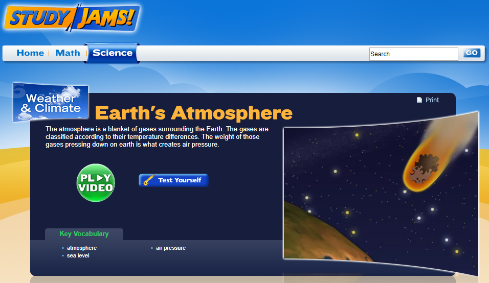 Study Jams! Earth's Atmosphere Interactive