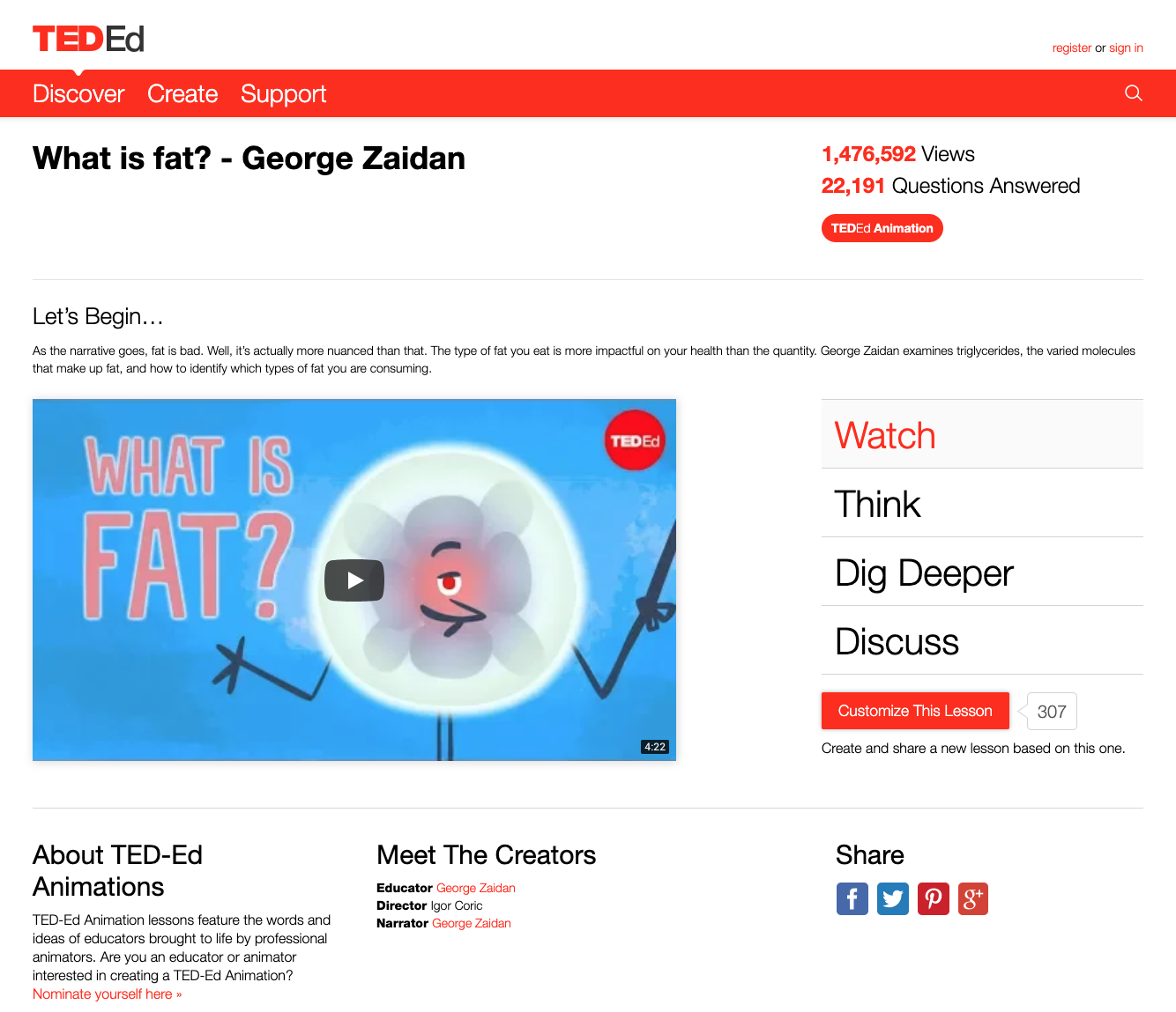 What Is Fat? Instructional Video