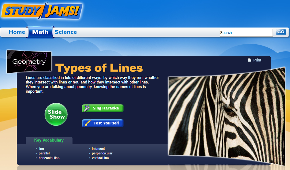 Study Jams! Types of Lines Interactive
