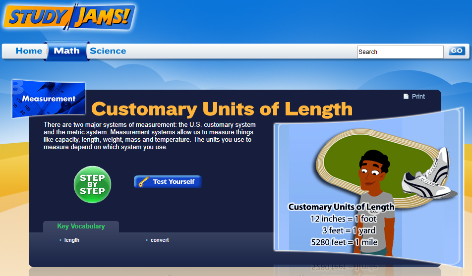 Study Jams! Customary Units of Length Interactive
