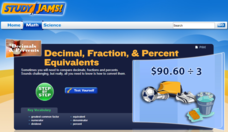 Study Jams! Decimal, Fraction, &amp; Percent Equivalents Interactive