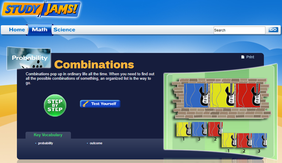 Study Jams! Combinations Interactive
