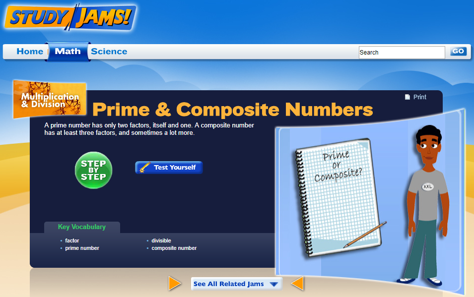 Study Jams! Prime &amp; Composite Numbers Interactive