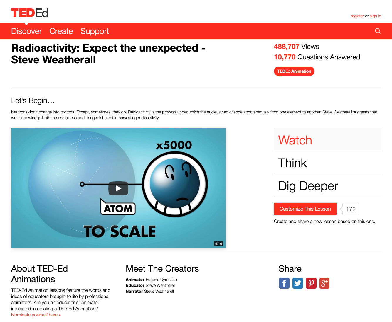 Radioactivity: Expect the Unexpected Instructional Video