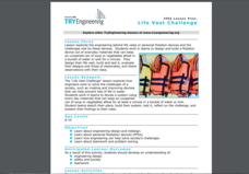 Life Vest Challenge Lesson Plan