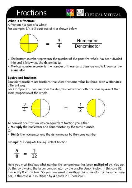 Fractions Worksheet