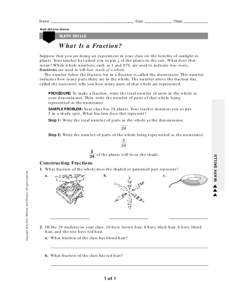 Fractions Worksheet