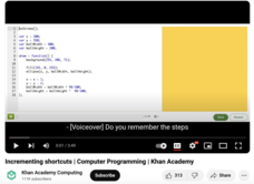 Incrementing shortcuts, Computer Programming Instructional Video