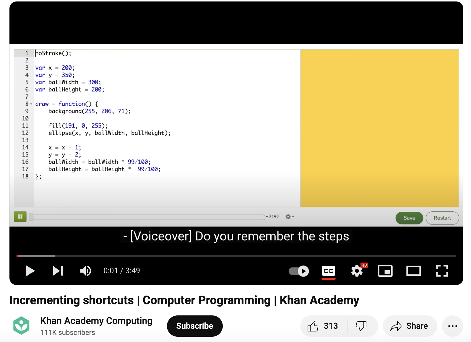 Incrementing shortcuts, Computer Programming Instructional Video