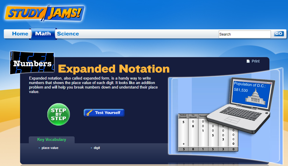 Study Jams! Expanded Notation Interactive