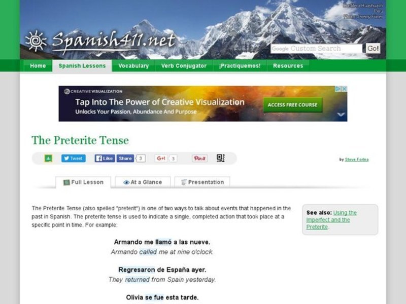 The Preterite Tense Interactive