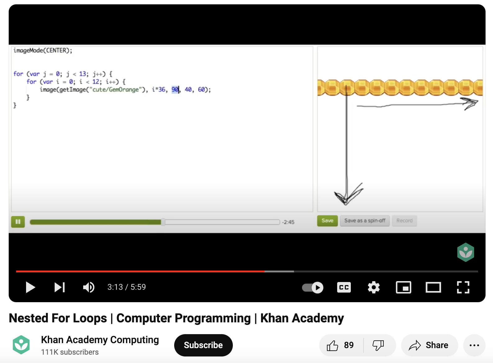 Nested For Loops, Computer Programming Instructional Video