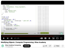 Modifying Objects, Computer Programming Instructional Video