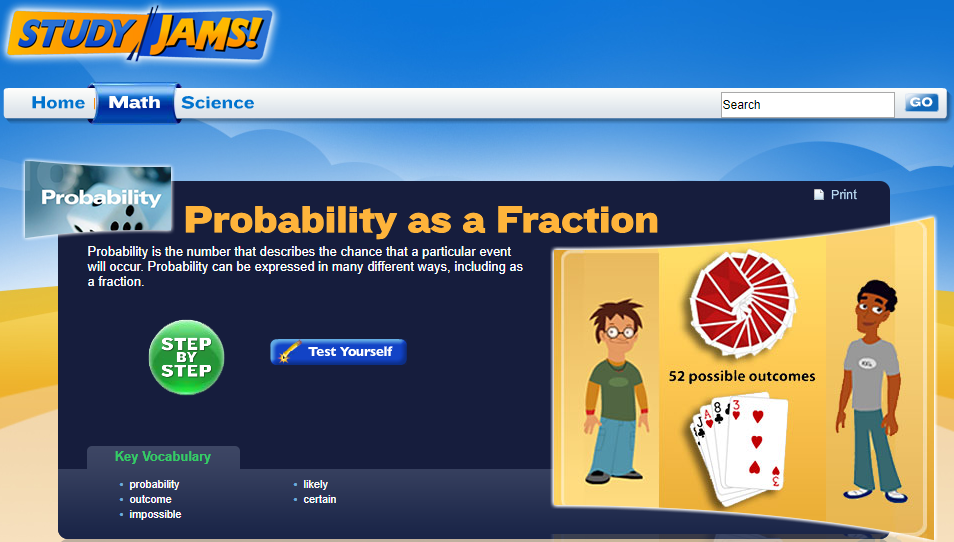 Study Jams! Probability as a Fraction Interactive