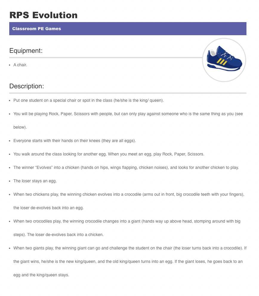 RPS evolution Activity