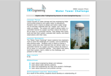Water Tower Challenge Lesson Plan