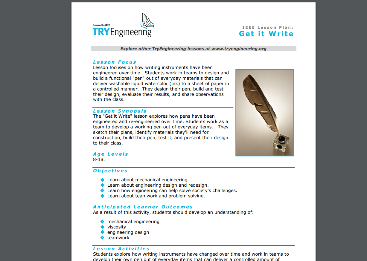 Get it Write Lesson Plan