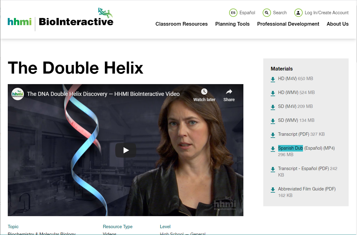 Great Discoveries in Science: The Double Helix Instructional Video