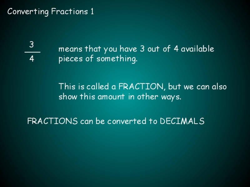 Fractions and Decimals PPT