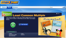 Study Jams! Least Common Multiple Interactive