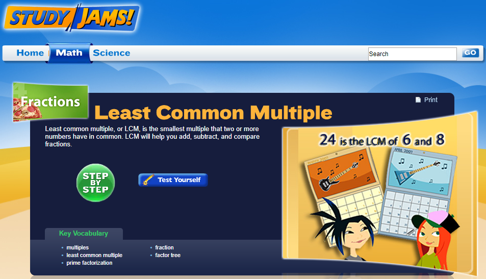 Study Jams! Least Common Multiple Interactive