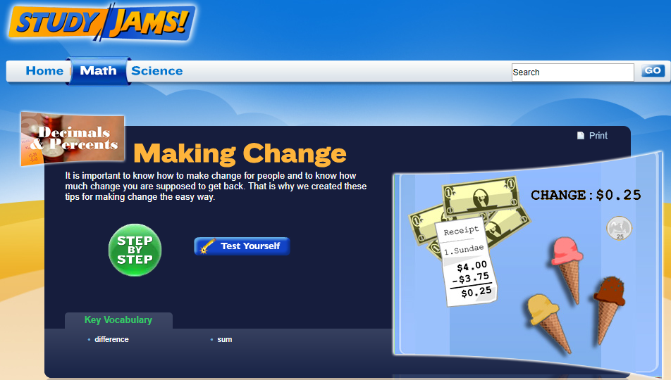 Study Jams! Making Change Interactive