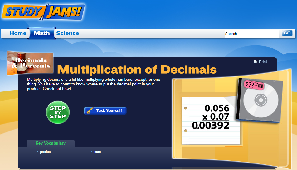 Study Jams! Multiplication of Decimals Interactive