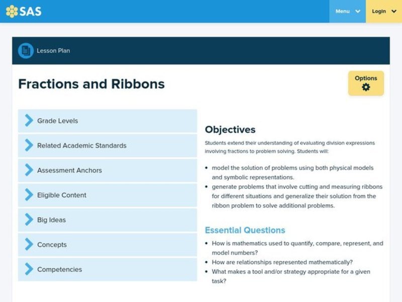 Fractions and Ribbons Lesson Plan