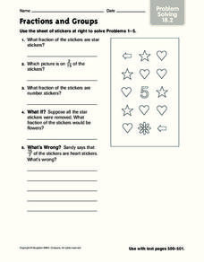 Fractions and Groups Worksheet