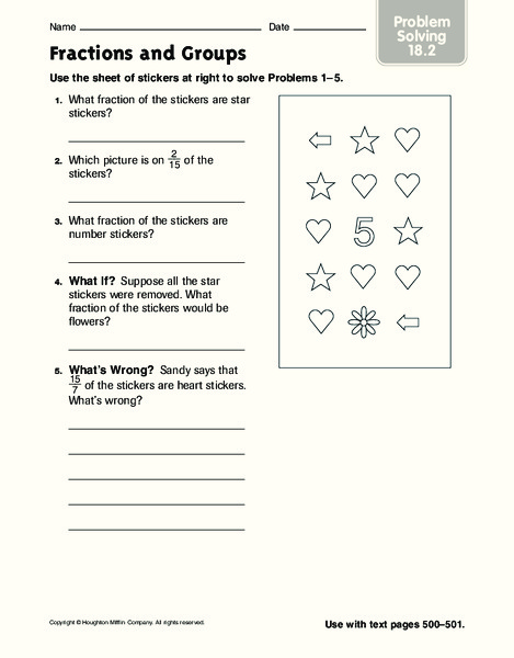 Fractions and Groups Worksheet