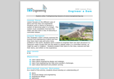 Engineer a Dam Lesson Plan