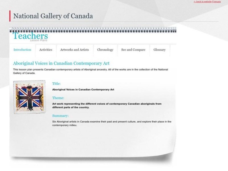Aboriginal Voices in Canadian Contemporary Art Lesson Plan