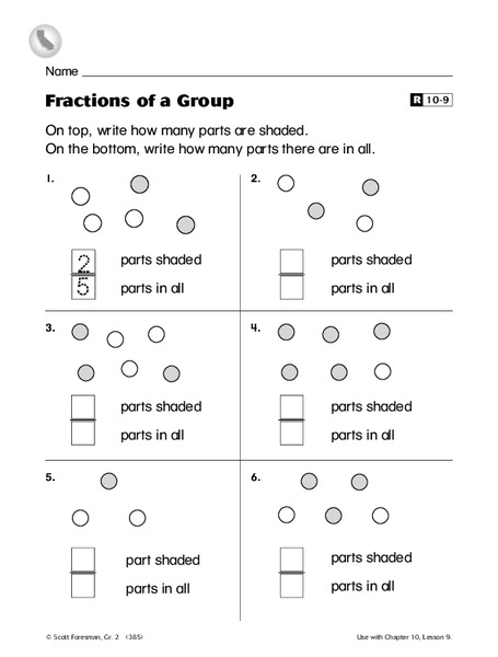 Fractions of a Group Worksheet