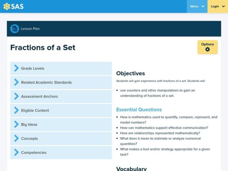 Fractions of a Set Lesson Plan