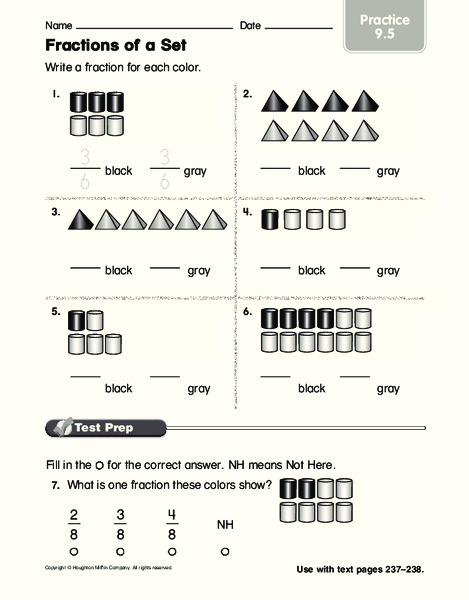 Fractions of a Set Worksheet