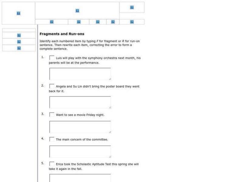 Fragments and Run-ons Interactive