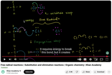 Free Radical Reactions, Substitution and Elimination Reactions, Organic Chemistry Instructional Video