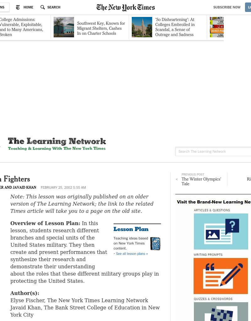 Freedom Fighters Lesson Plan