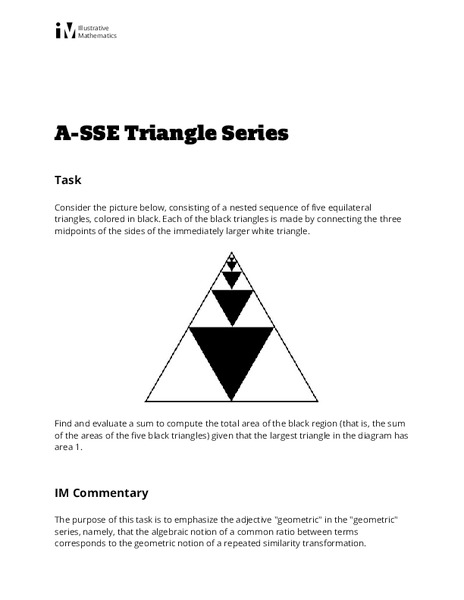 Triangle Series Activity