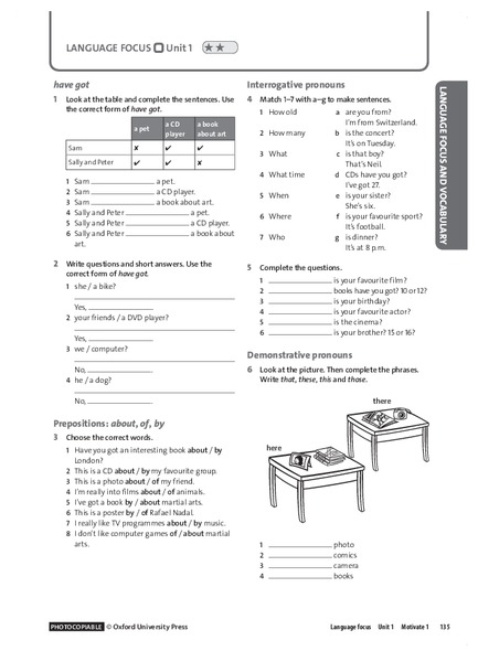 Language Focus: Interrogative and Demonstrative Pronouns Worksheet