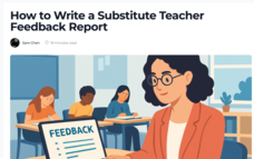 How to Write Substitute Teacher Feedback Report Website