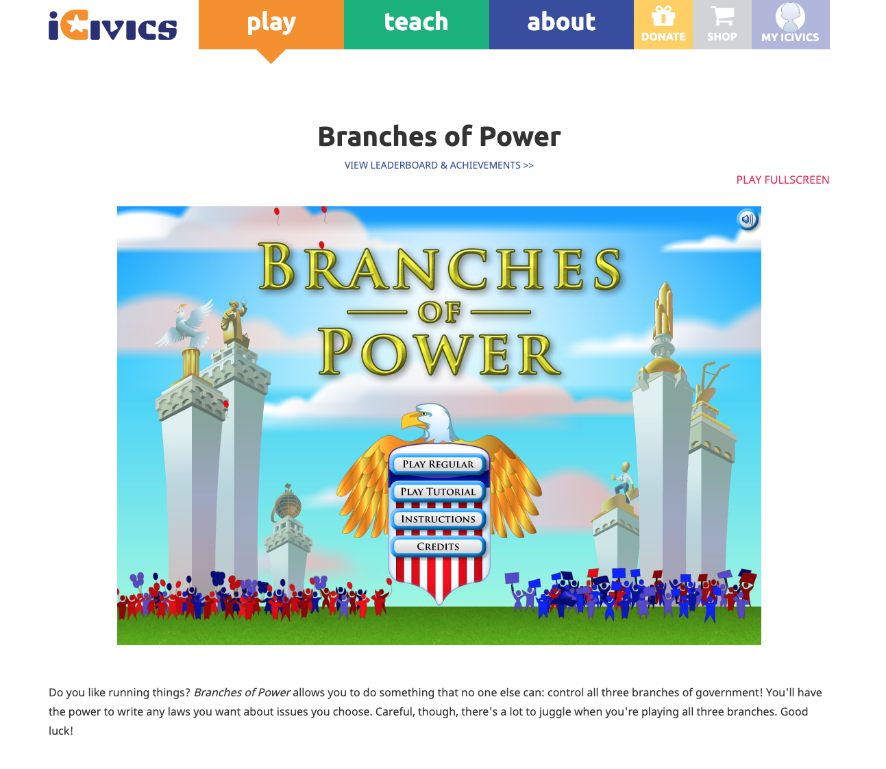 Branches of Power Interactive
