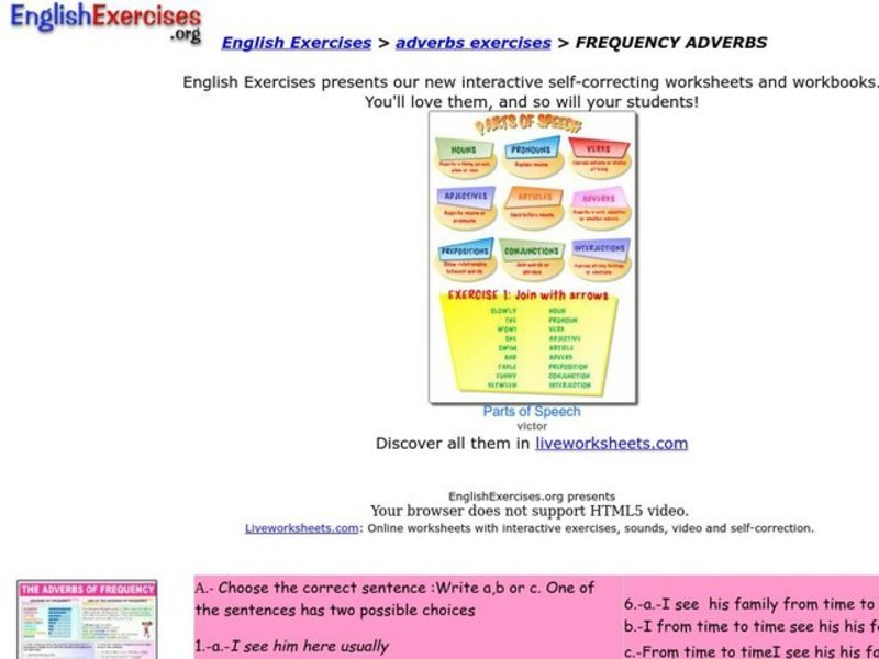 Frequency Adverbs Interactive