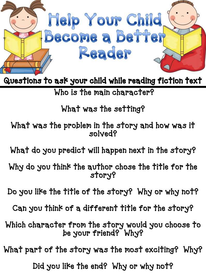 Help Your Child Become a Better Reader Printables