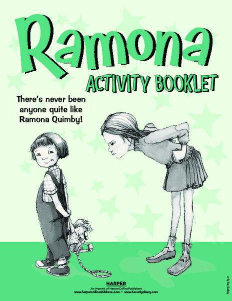 Ramona Activity Booklet reading comprehension Activity