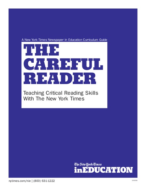 The Careful Reader: Teaching Critical Reading Skills with the New York Times Unit Plan