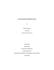 Australian Geography Unit Unit Plan
